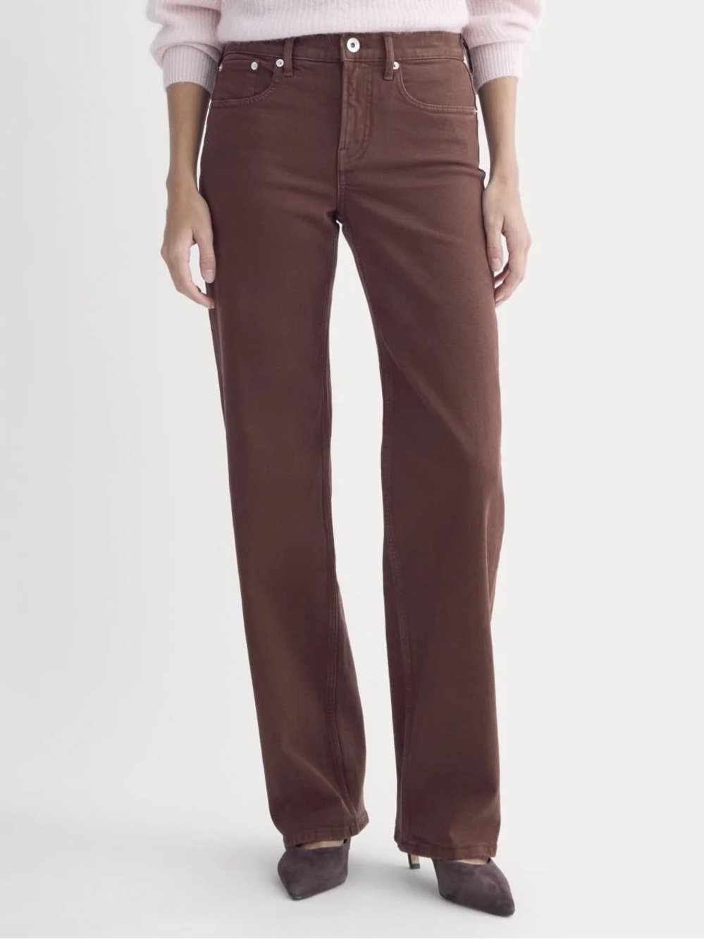 Everlane The Column Jean, Chocolate Wash, Size 27 Long, NWT